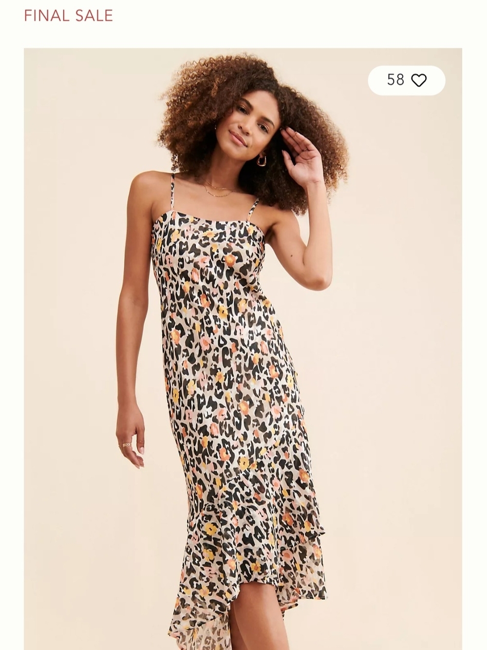 HUTCH Leopard-Print Midi Dress in Multi